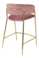 Krzesło barowe Delta różowy aksamit