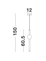 Elegancka minimalistyczna lampa pionowy zwis Iguala