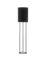 Minimalistyczna czarna lampa podłogowa SAHUAYO