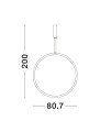 Nowoczesna lampa pionowy ring złota Autlan L
