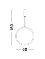Nowoczesna lampa pionowy ring czarna Autlan M