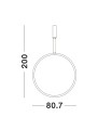 Nowoczesna lampa pionowy ring czarna Autlan L