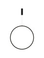 Nowoczesna lampa pionowy ring czarna Autlan L