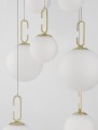 Nowoczesna lampa wisząca białe kule Yara 7