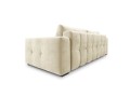 Rozkładana sofa 3-osobowa Luca pikowana beżowy aksamit