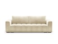 Rozkładana sofa 3-osobowa Luca pikowana beżowy aksamit