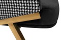 Fotel Hampton Velvet czarny pepitka