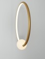 Złota lampa wisząca pionowy ring Fria