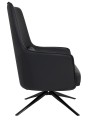 Czarny fotel Victor skóra ekologiczna
