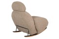 Obszerny bujany fotel Plush Fur ciemny beż
