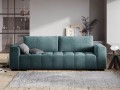 Rozkładana sofa 3-osobowa Luca pikowana niebieski aksamit