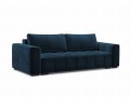 Rozkładana sofa 3-osobowa Luca pikowana granatowy aksamit