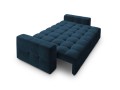 Rozkładana sofa 3-osobowa Luca pikowana granatowy aksamit
