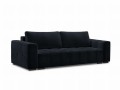 Rozkładana sofa 3-osobowa Luca pikowana ciemny granatowy aksamit