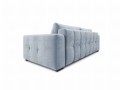 Rozkładana sofa 3-osobowa Luca pikowana szaro błękitny aksamit
