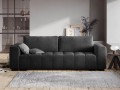 Rozkładana sofa 3-osobowa Luca pikowana grafitowy aksamit