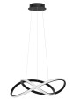 Czarna matowa lampa wisząca supeł LED CHIAPAS