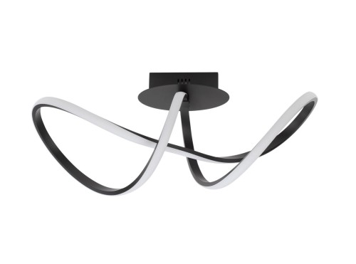 Czarna matowa lampa sufitowa supeł CHIAPAS