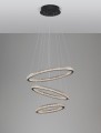 Lampa wisząca potrójny ring glamour Tepic