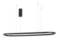 Minimalistyczna owalna lampa wisząca czarna Silao