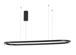 Minimalistyczna owalna lampa wisząca czarna Silao