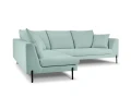 Sofa narożna Gianna miętowa strukturalna do salonu