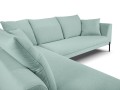 Sofa narożna Gianna miętowa strukturalna do salonu
