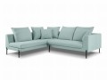 Sofa narożna Gianna miętowa strukturalna do salonu