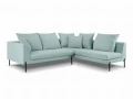 Sofa narożna Gianna miętowa strukturalna do salonu