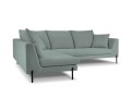 Sofa narożna Gianna szaro niebieska strukturalna do salonu