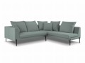 Sofa narożna Gianna szaro niebieska strukturalna do salonu