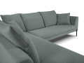 Sofa narożna Gianna szaro niebieska strukturalna do salonu