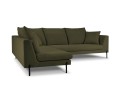 Sofa narożna Gianna khaki strukturalna do salonu
