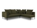 Sofa narożna Gianna khaki strukturalna do salonu