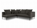Sofa narożna Gianna grafitowa strukturalna do salonu