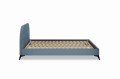 Łóżko tapicerowane boucle niebieski Akila