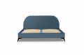 Łóżko tapicerowane boucle niebieski Akila