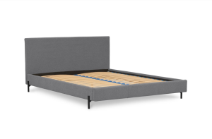Łóżko tapicerowane boucle ciemny szary Arris