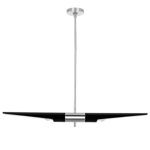 Lampa wisząca Apollo 1 czarna - stal polerowana