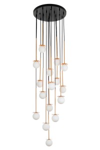 Miedziana lampa wisząca CANNON DISC 16 