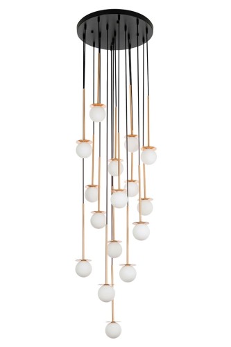 Miedziana lampa wisząca CANNON DISC 16 