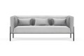 3-osobowa sofa Nina jasno szara aksamit na wysokich nogach