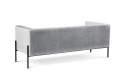 3-osobowa sofa Nina jasno szara aksamit na wysokich nogach