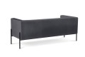 3-osobowa sofa Nina grafitowa aksamit na wysokich nogach