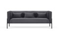 3-osobowa sofa Nina grafitowa aksamit na wysokich nogach