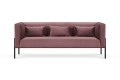 3-osobowa sofa Nina różowa aksamit na wysokich nogach