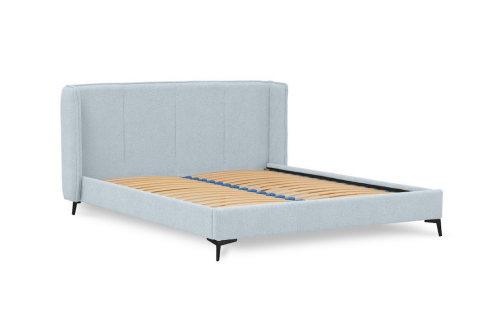 Łóżko tapicerowane boucle błękitny Orleans