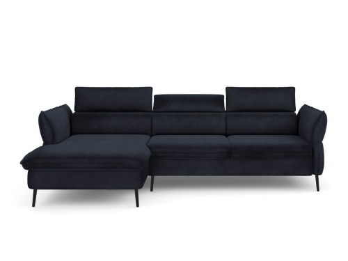 Narożnik z funkcją spania Valentina granatowy aksamit