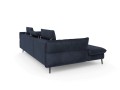 Narożnik z funkcją spania Valentina granatowy aksamit