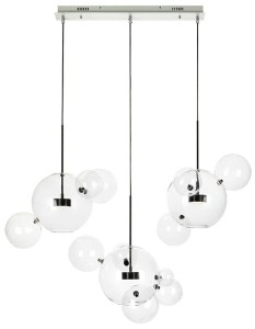 Lampa wisząca CAPRI LINE 3 - szklane kule czarne